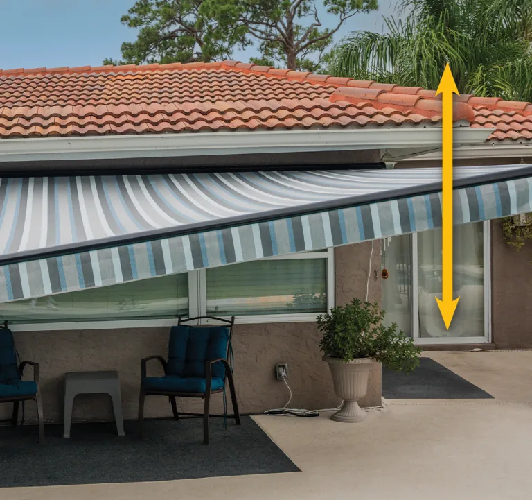 EZ-Pitch crank slope adjustment on SunPro Semi-Cassette awning