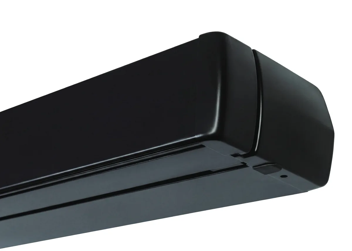 Black SunPro Full-Cassette motorized awning on a modern home