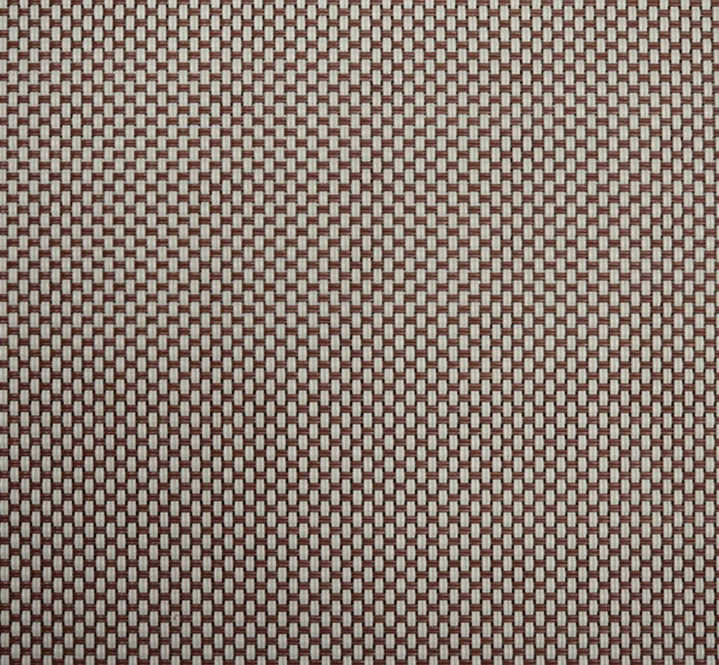 Textilene Nano 95 Almond motorized retractable screen fabric swatch — 95% UV blocking exterior shading mesh stocked by NWA Security Shutters in Northwest Arkansas