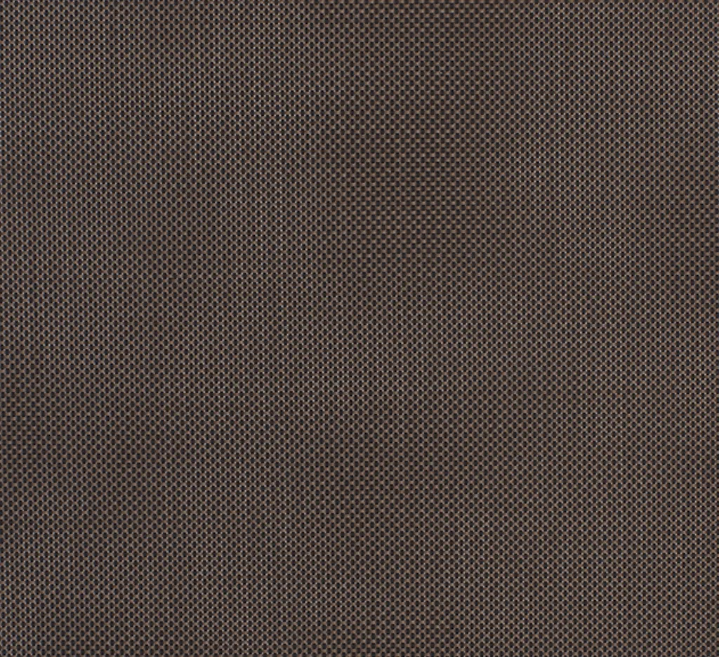 Textilene Nano 95 Tobacco motorized retractable screen fabric swatch — 95% UV blocking exterior shading mesh stocked by NWA Security Shutters in Northwest Arkansas