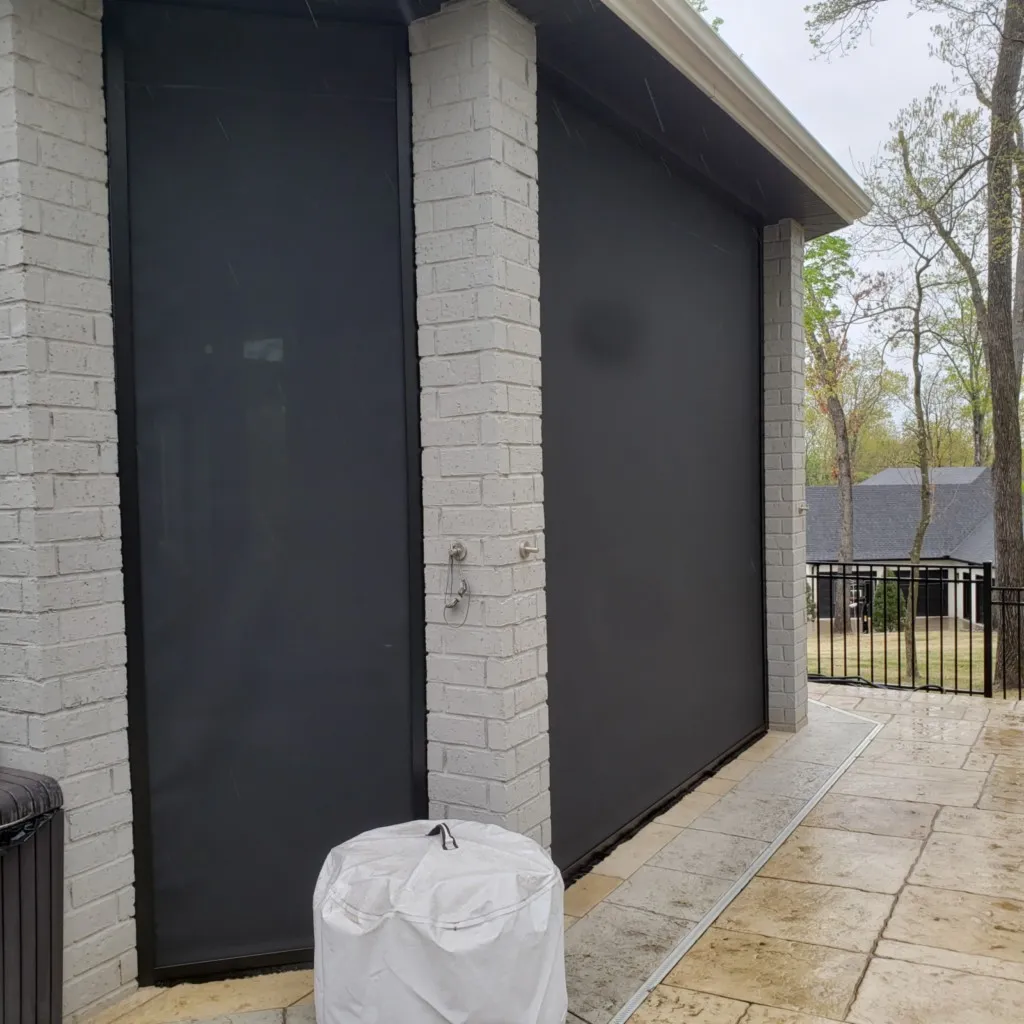 patio installation black screens
