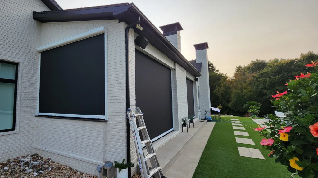 Charcoal black white housing