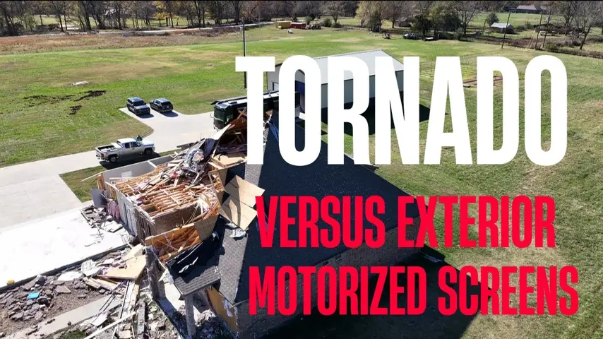 Tornado tested motorized retractable screens video, tap to watch on YouTube